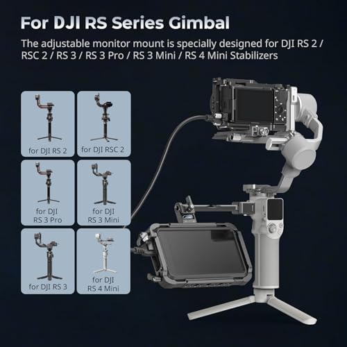 Image of SMALLRIG Adjustable Camera Monitor Mount with Quick Release NATO Clamp, Cold Shoe Mount, Anti-Twist Design for DJI RS 2 / RSC 2 / RS 3 / RS 3 Pro /RS 3 Mini /RS 4 Mini - 5337 | Anti-Twist Design for DJI RS 4 Mini /RS 2 / RSC 2 / RS 3 / RS 3 Pro /RS 3 Mini