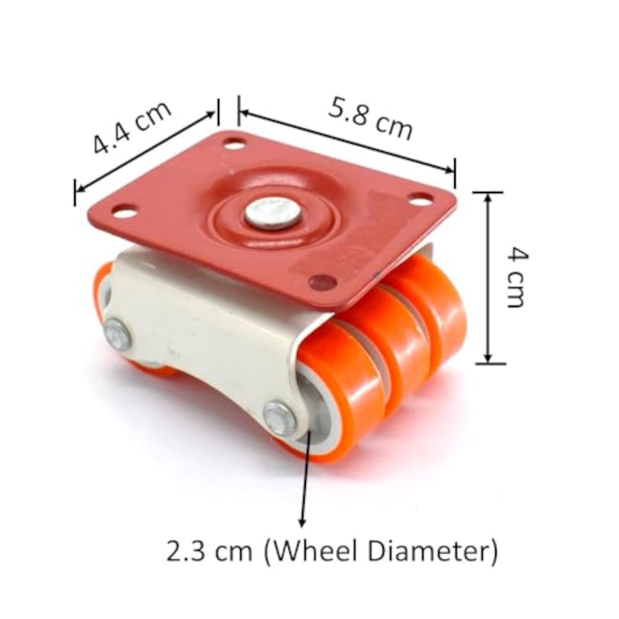 Mild Steel 6-Wheels Fix Roller Moving Ball Casters Wheel Plate Set