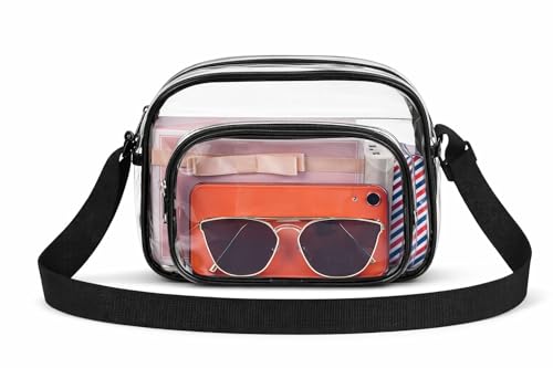Image of Oraben Clear Bag for Stadium Events Clear Purse Stadium Bag Satchel Handbags for Sports Events Concerts Festivals