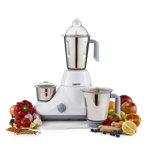 GEEPAS 750W 3-in-1 Mixer Grinder Perfect for Chutney Dry Wet Fine Grinding