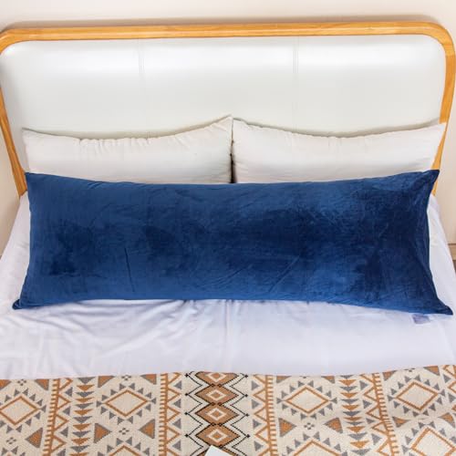 Body Pillow, Memory Foam Body Pillows for Adults Sleeping, Long Pillow for Bed, Big Large Firm Full Body Pillow for Side Sleeper, 20x54 Inch, Navy Blue