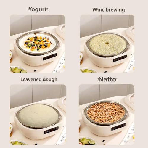 Proofer di Pasta elettrica 5L con Display LCD, Scatola di fermentazione di avviamento del Ritardo 12H per Yogurt, Pane e natto. Cottura programmabile del Timer programmabile dell'Acciaio Inossidabile
