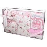 100% algodón. Bee Bo Lujo en Caja Regalo recién Nacido bebé 7 pcs Set 0 – 3 Meses. Disponible en Azul o Rosa