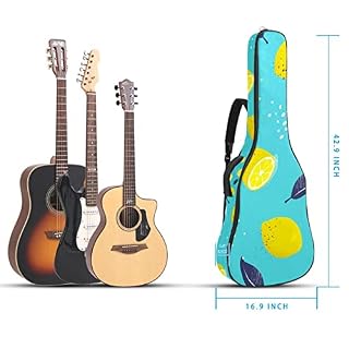Housse de transport étanche pour guitare avec bandoulière réglable Jaune fruit citron Bleu, Multicolore 06, 42.9×16.9×4… - Les Beatles, Paul McCartney, John Lennon, RIngo Starr, George Harrison Housse de transport étanche pour guitare avec bandoulière réglable Jaune fruit citron Bleu, Multicolore 06, 42.9x16.9x4… – Image 5