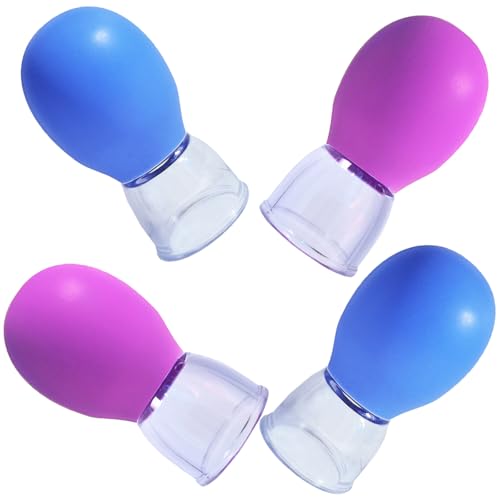 Jesakmie 2pairs Nipple Suckers for Flat or Inverted Nipples, Portable Nipple Vacuum Cup Correctors, Inverted Nipple Puller Suction and Shy Nipples, Breastfeeding or Women