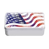 Fabulous Boite en Métal Drapeau Etats Unis Art Football Sport Equipe Nationale USA - 11 x 18,5 x 5,5 cm - Boite de rangement, clé, outils, boite à Lunch, Sucre, Biscuit