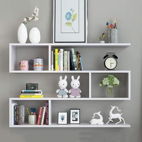 Image of Wall Mount Floating Shelves for Books Shelf, Antiques, Organizer, Storage - DIY - MDF (Whites)