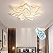 Produktbild Led Deckenleuchte Moderne Kreative Blumenform Design Deckenlampe Mit Fernbedienung Dimmbar Metall Acryl Blütenblätter Deckenlicht Schlafzimmer Küche Wohnzimmer Esstisch Innenraum Lampe,10 heads