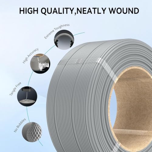 Image of SUNLU PLA+2.0 3D Printer Filament Refill, High Toughness PLA+ Filament, No Spool 3D Filaments Refill 1.75mm for Reusable Spools Compatible with Bambu Lab 3D Printers, 1KG, Beige