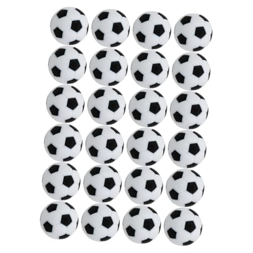 KICHOUSE 32mm Resin Table Soccer Balls 24 Pack Replacement Soccers Football Desk Game Accessories and