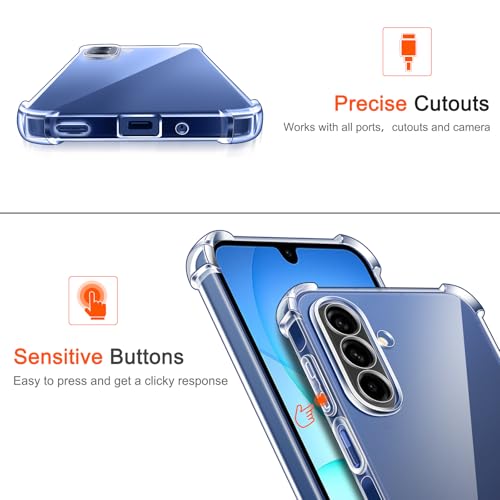 Image of Lustree Back Cover Transparent Case Compatible with Samsung Galaxy A17 | Clear + TPU Case with 4 Corner Air Cushion Protection & Camera Protection | Slim& Stylus Cover