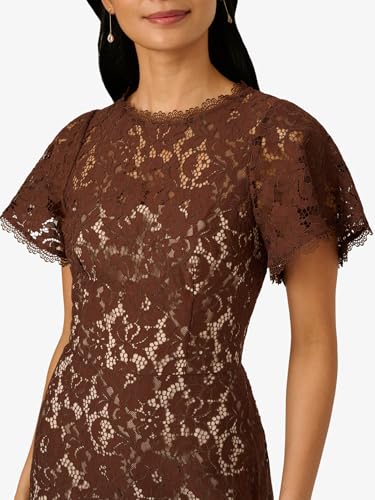 Image of Adrianna Papell Women's Lace Flounce Short Dress