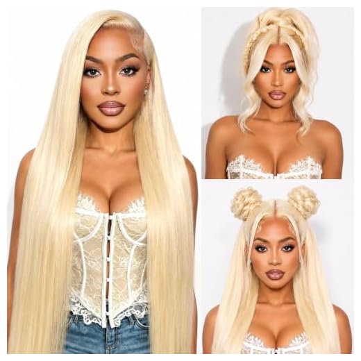 SIYUSI 613 Blonde Lace Front Wigs Human Hair Pre Plucked with Baby Hair 13x4 180% Density 20inch 613 HD Lace Frontal Wig Transparent Straight Lace Front Wig for Women