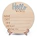 Hello World Wooden Baby Birth Announcement Sign, Newborn Name Date Time Weight Length Board, Neutral Nursery Decor Photo Prop Keepsake (Blue)