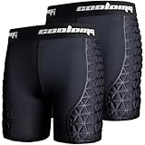 COOLOMG 2-Pack Girls Youth Softball Sliding Shorts Padded Compression Underwear Shorts Baseball Sliders Shorts