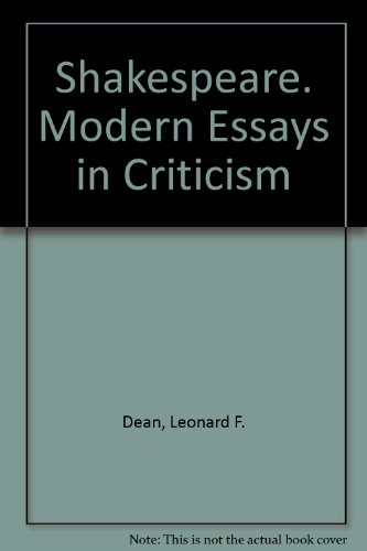 Shakespeare: Modern Essays in Criticism B001269ZW0 Book Cover