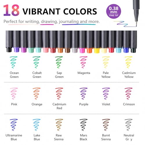 Feutres colorés à pointe fine iBayam pour coloriage et notes de bureau