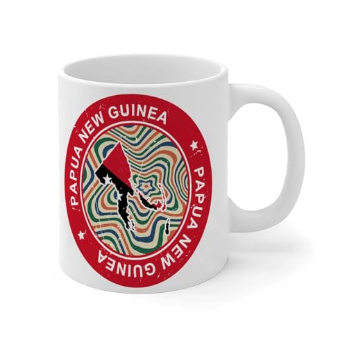 Wodevor Mug Papouasie-Nouvelle-Guinée blanc Amérique latine pays hispanique européen Asie Afrique drapeaux tasse en céramique tasse à café thé tasse drôle maison blanc brillant cadeau de vacances
