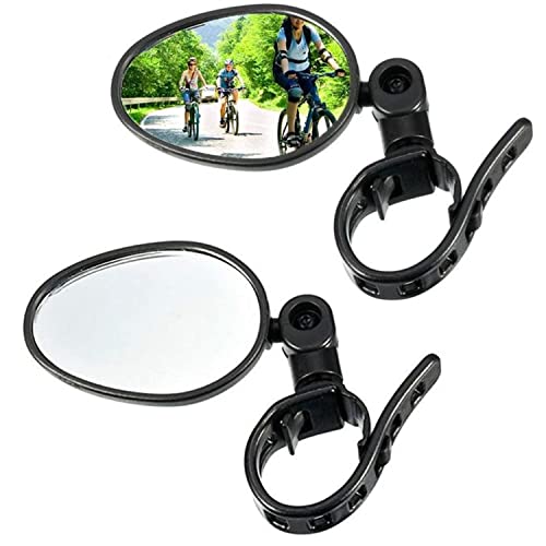 WangYangg 2pcs Universel Miroirs De Vélo,Rétroviseur Convexe Vélo Vue Arrière Miroirs Réglable Rotatif Guidon Monté en Miroir,Rétroviseurs de vélo,Vélo Guidon Vue Arrière Réflecteur Cover