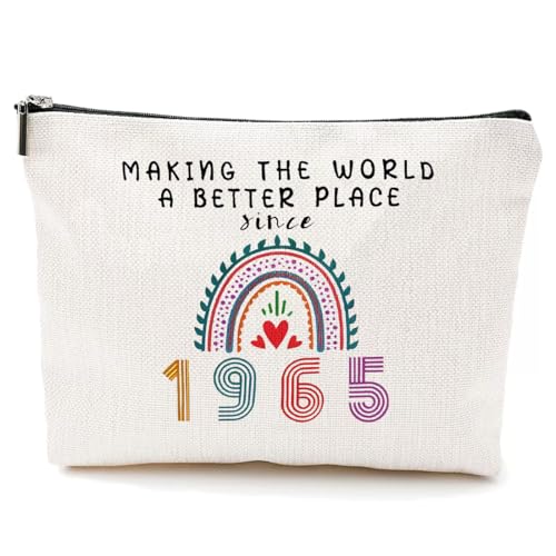 FENQURO 60 Años Mujer - Neceser Perfecto Para El 60 Cumpleaños, Ideal Como Regalo De Cumpleaños Para Esposa, Hermana O Amica, Para Celebrar Los 60 Años De Cumpleaños Mujer, 1965