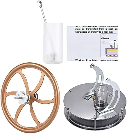 Weytoll Stirling Engine Kit,Low Temperature Stirling Engine Motor Model Steam Heat Electricity Generator Machine Education Model Toy DIY Kits