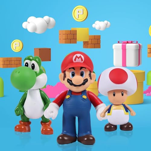 RVM Toys Set of 6 Super Mario Brothers Luigi Action Figure 14-11 cm for Car D...