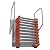 INTSUPERMAI Attic Loft Ladder Stairs Loft Wall Folding Ladder Attic Stairs Pull Down from Wall with Scissor Structure Wall Mounted Type for Home Refit 10ft Height (Orange)