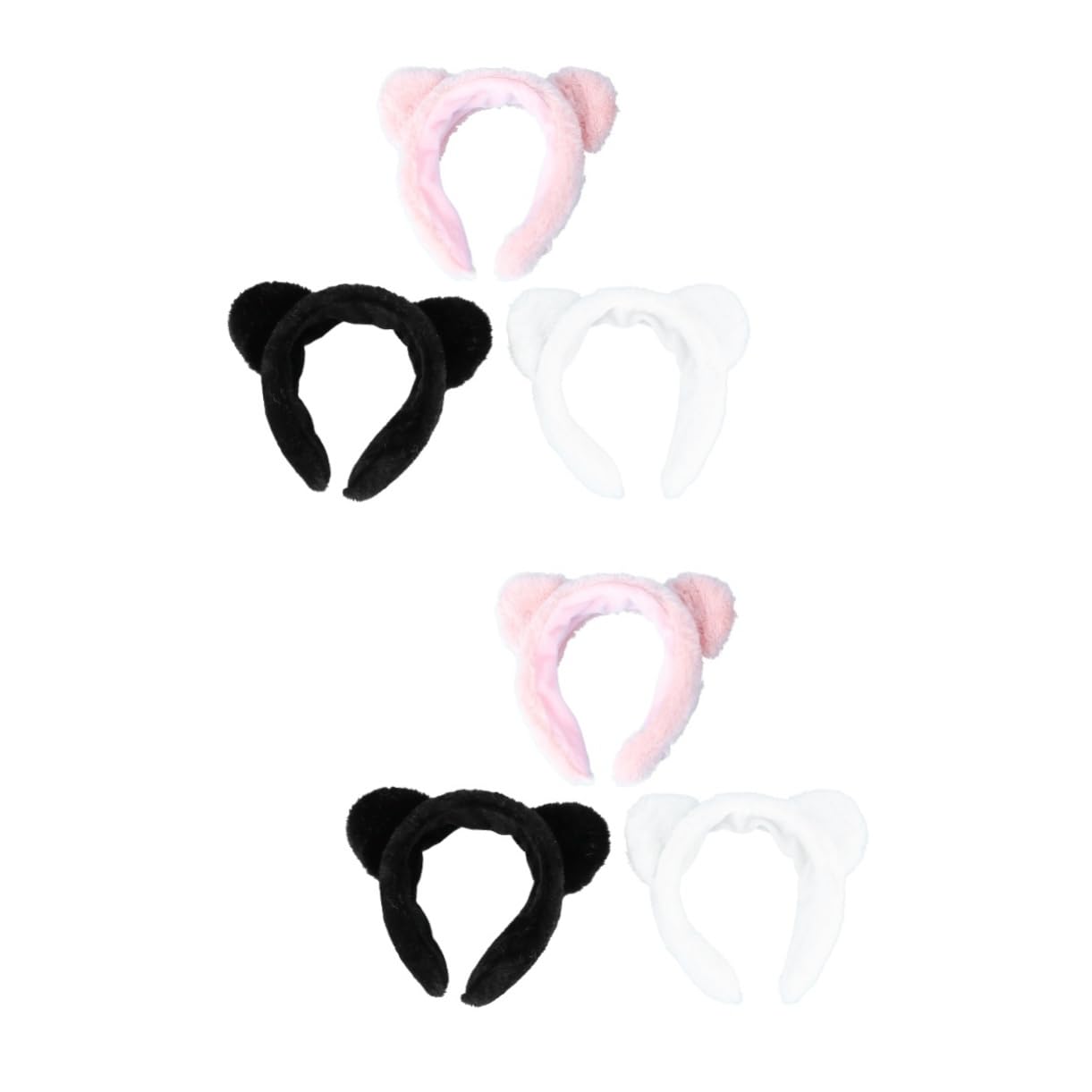 DOITOOL 6piezas Diadema De Pelo De Felpa Para Mujeres De Para Maquillaje y Cuidado Facial y
