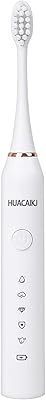 HUACAIKJ Automatic Touch Control 5-Speed Adult Models Sonic Rechargeable Dental Cleaning Electric Toothbrush (White)