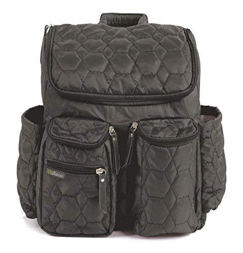 Diaper Backpack by Wallaroo - with Stroller Straps, Wet Diaper Bag and Changing Pad – for Women and Men - 25 Liters (Medium) - Gray