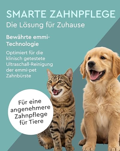 emmi-PET Ultraschall Zahnpasta für Hunde & Katzen 1x 75 ml I Für alle emmi-PET Ultraschallzahnbürsten I Schonende Zahnpflege I Zahncreme unterstützt Plaque-Reduzierung I Ohne Fluorid & Parabene