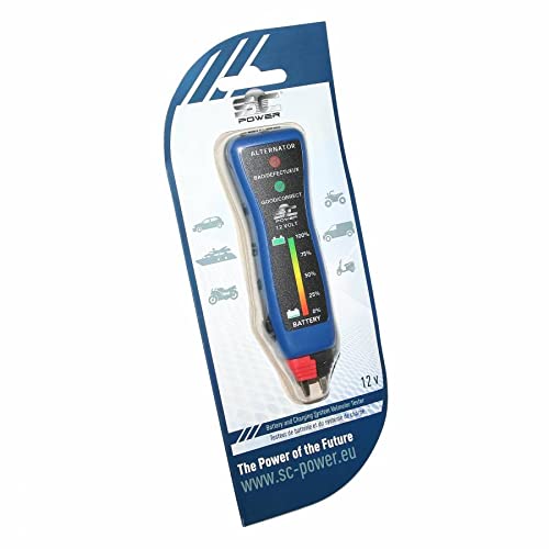 Testeur de charge batterie moto-scooter-motoculture sc power scacc03 (teste le niveau de charge)