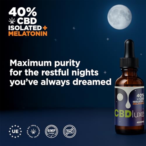 CBDluxe | Huile de CBD 40% Isolat (+Mélatonine)| Puissance Maximale | Pureté Optimale | 4000 mg | 0% THC | Testée en Laboratoire | Certifiée CPNP (10ml) – Image 6