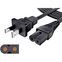 10FT AC Power Cord for Vizio D/E/M Series TV & Soundbar, Replacement 2 Prong Polarized Cable