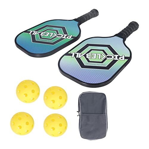 Raquetes de pickleball, conjunto de raquete de pickleball de equilíbrio superior silencioso para tre