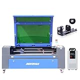 🍓 otmechl Co2-Lasergravur: Laserleistung: 100W. Schneiden Bereich Maßnahmen: 1000 x 800mm, Graviergeschwindigkeit 800mm/s, Schnittgeschwindigkeit 600mm/s. Ausgestattet mit extra roter Punktpositionierung, Positioniergenauigkeit ±0,01mm. Die Werkbank kann elektrisch um 20cm angehoben und abgesenkt werden, geeignet für Objekte unterschiedlicher Höhe. Beseitigen Sie mühsame manuelle Arbeit, beschleunigen Sie die Produktionsgeschwindigkeit.