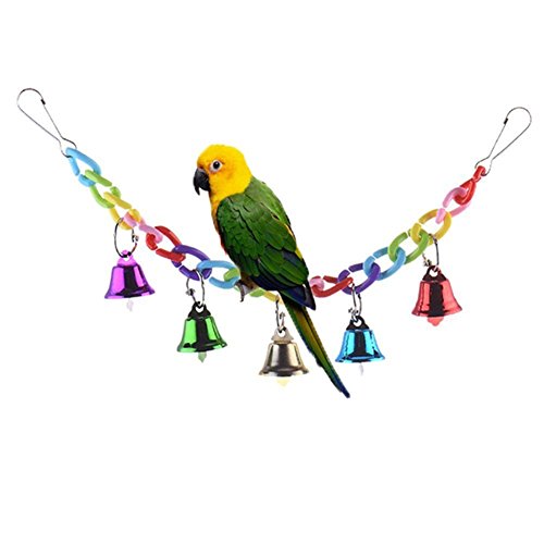 Oiseau Clochette pour perroquet Conure Cockatoo Macaw Africain Gris Amazone Budgie Perruche Perruche Cockatiel Inséparable Cage Finch Cover