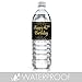 Black and Gold 40th Birthday Party Water Bottle Labels - 20 Stickers
