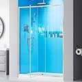 AZDHOME 44-48" W x 71" H Pivot Shower Door,1/4" Thick Clear SGCC Tempered Glass Shower Door,Brushed Nickel Shower Door,Reversible Instalation