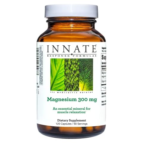 INNATE Response Formulas Magnesium 300 mg - Mineral Supplement for Muscle Relaxation - Vegetarian and Gluten-Free - 120 Capsules (60 Servings) Cover