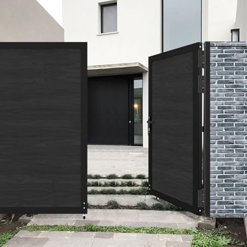 Treslam Wood Plastic Privacy Double Fence Gate