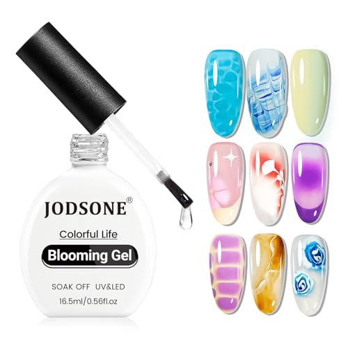 JODSONE 16,5 ml Clear Blooming Gel Gel Esmalte de uñas para el efecto de distribución mármol piedra natural acuarela flor impresión esmalte de uñas y se puede utilizar fácilmente Adecuado para DIY