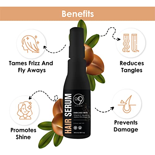 Image of Oxi9 Hair Serum Enriched with Jojoba Oil 100 ml | Paraben Free | For Smooth & Shine Hair