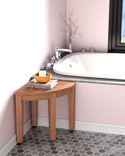 Aquateak The Original 15.5" Kai Teak Shower Bench & Aquateak Premium Teak Oil #TOP1