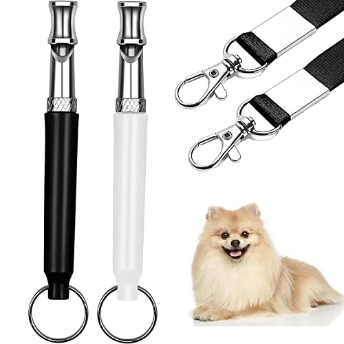 2 Pack Dog Whistle With Lanyard, Adjustable Ultrasonic Silent Dog Whistle, Recall Training, Behavior Training For Dogs, Professional Recall Dog Training Whistles, Stop Neighbors Dog From Barking #TOP8
