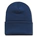 DECKY 12 Inch Long Cuffed Knit Beanie Cap (One Size, Navy Blue)