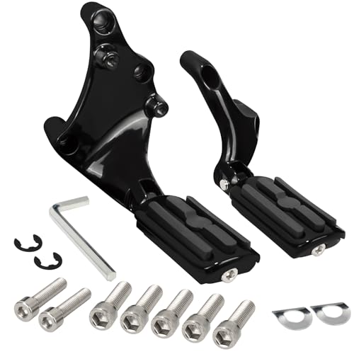 Image of Passenger Footpegs pegs for Harley Sportster XL 2014-2022,for XL1200,XL883,Seventy-Two,Iron 1200 883,Forty-Eight, Black Rubber Style