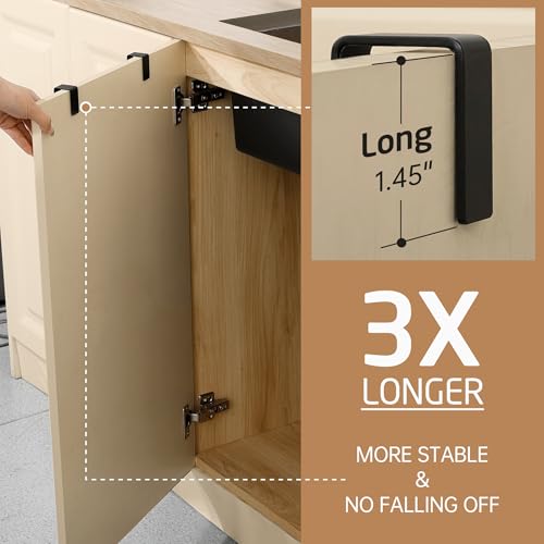 KES Toallero Negro Toallero para Puertas Toallero de Cocina, Barras para Colgar Paños de Cocina 2 Paquetes Toallero Mano, KTH500S26-BK-P2 - imagen 2