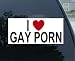 I Love Gay Porn Bumper Sticker / Decal