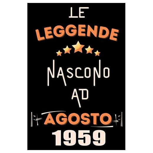 Le leggende Nascono Ad Agosto 1959: Idea Regalo di compleanno 64 anni originale per donne e uomini / Quaderno a righe"
